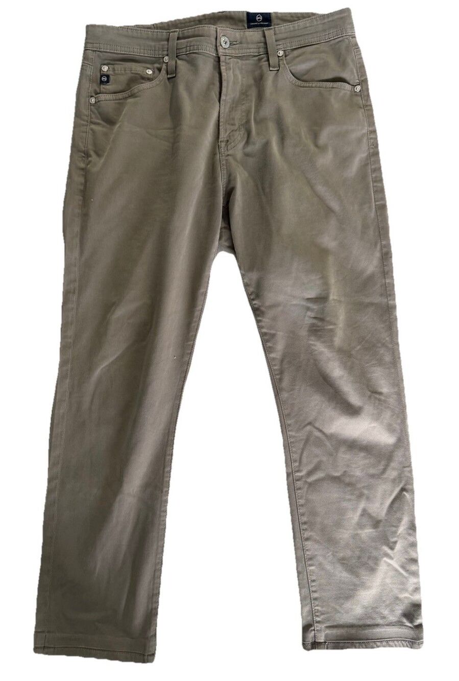 AG Adriano Goldschmied The Everett Slim Straight Mens Pants 33x27.5 Grey Flawed